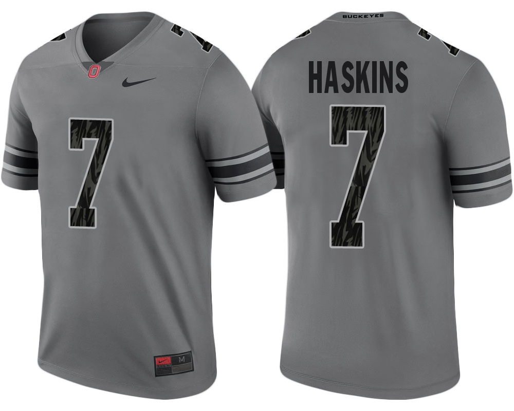 Ohio State Buckeyes Men's NCAA Dwayne Haskins #7 Gray Alternate Legend College Football Jersey HKG1749PC